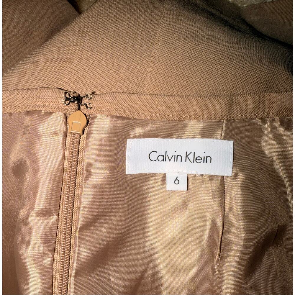 Calvin Klein Women’s Size 6 Camel Wool Blend Pencil Skirt Lined Career - Picture 4 of 5
